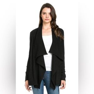 Vince waterfall cardigan black size M wool/ yak